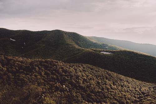 nature aerial photography of mountain hill